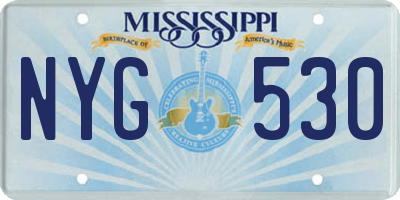 MS license plate NYG530