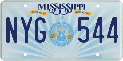 MS license plate NYG544