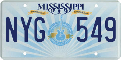 MS license plate NYG549