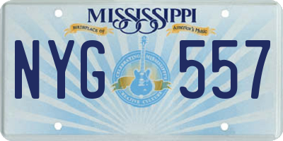 MS license plate NYG557
