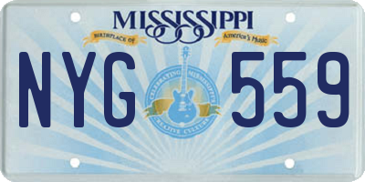 MS license plate NYG559