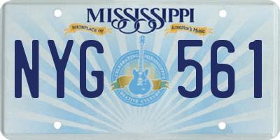 MS license plate NYG561