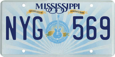 MS license plate NYG569