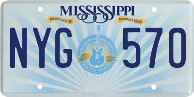 MS license plate NYG570