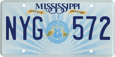 MS license plate NYG572
