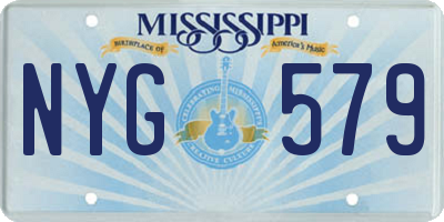 MS license plate NYG579