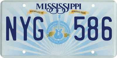 MS license plate NYG586