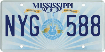 MS license plate NYG588