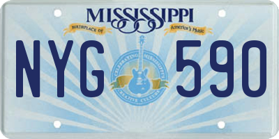 MS license plate NYG590