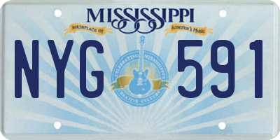MS license plate NYG591