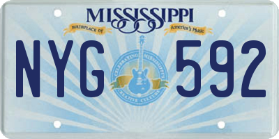 MS license plate NYG592
