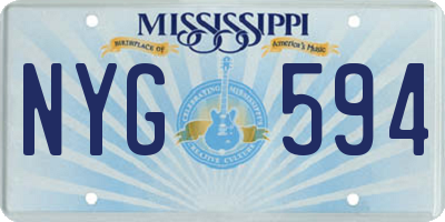 MS license plate NYG594