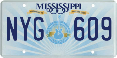 MS license plate NYG609