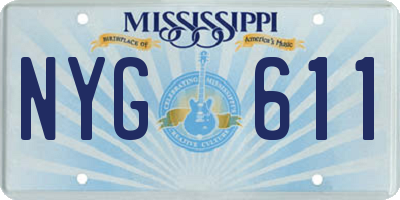 MS license plate NYG611