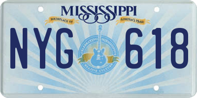 MS license plate NYG618