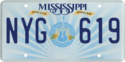 MS license plate NYG619
