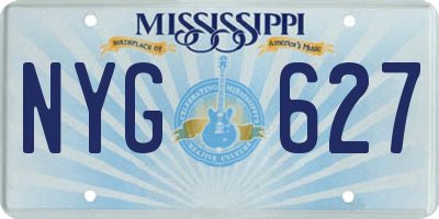 MS license plate NYG627