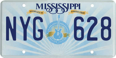 MS license plate NYG628