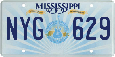 MS license plate NYG629