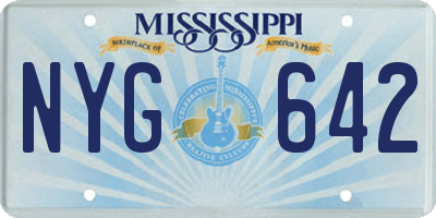 MS license plate NYG642