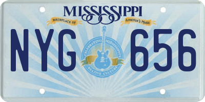 MS license plate NYG656