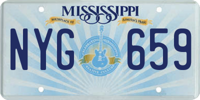 MS license plate NYG659
