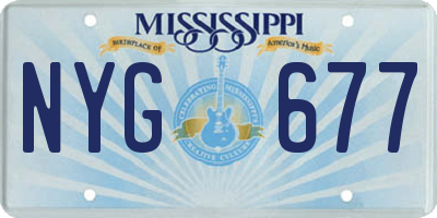 MS license plate NYG677