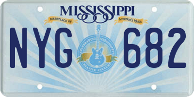 MS license plate NYG682
