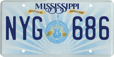 MS license plate NYG686