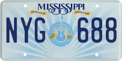 MS license plate NYG688
