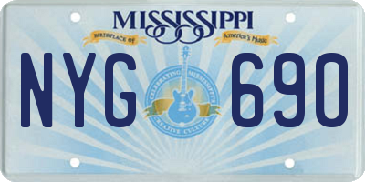 MS license plate NYG690