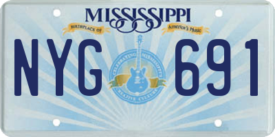 MS license plate NYG691