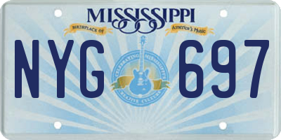 MS license plate NYG697