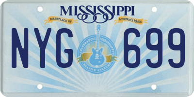 MS license plate NYG699