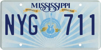 MS license plate NYG711