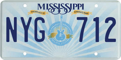 MS license plate NYG712