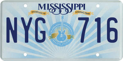 MS license plate NYG716