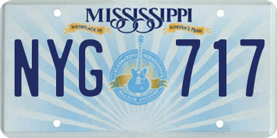 MS license plate NYG717