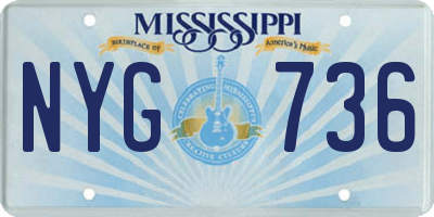 MS license plate NYG736