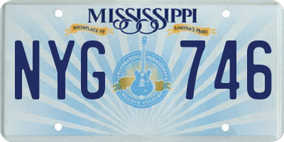 MS license plate NYG746