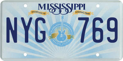 MS license plate NYG769
