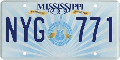MS license plate NYG771