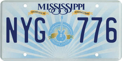 MS license plate NYG776