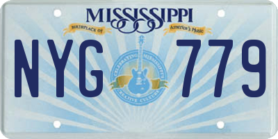 MS license plate NYG779