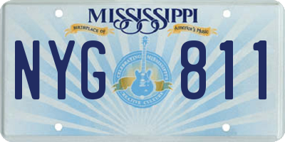 MS license plate NYG811