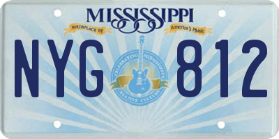MS license plate NYG812