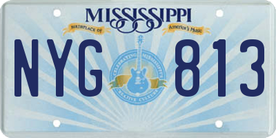 MS license plate NYG813