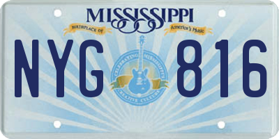 MS license plate NYG816