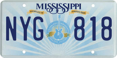 MS license plate NYG818