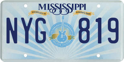 MS license plate NYG819